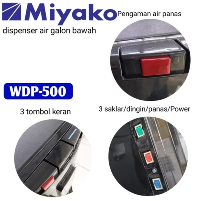 Miyako Dispenser Air Galon Bawah 3 in 1 - WDP500